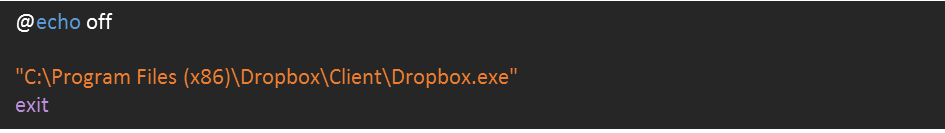 Skript Start Dropbox