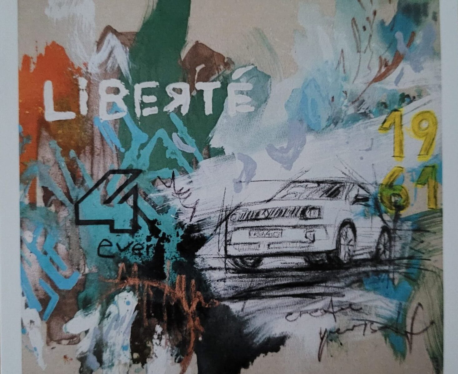 Postkartendruck zu Renault R4 E-TECH; Motiv: Isabel Bernat